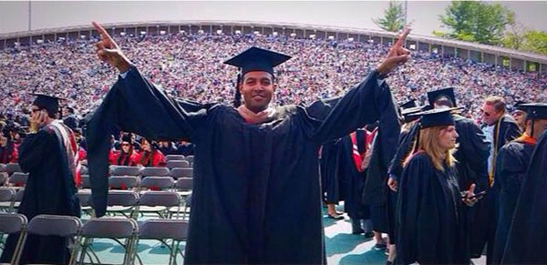 Solomon Tesfaye at graduation